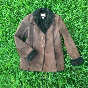 🍁 Genuine Suede Leather Jacket, Chocolate Brown